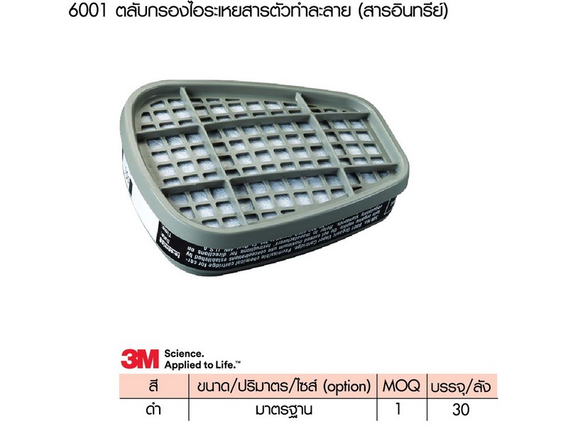 ตลับกรองป้องกันสารทำละลาย 6001 (3M)