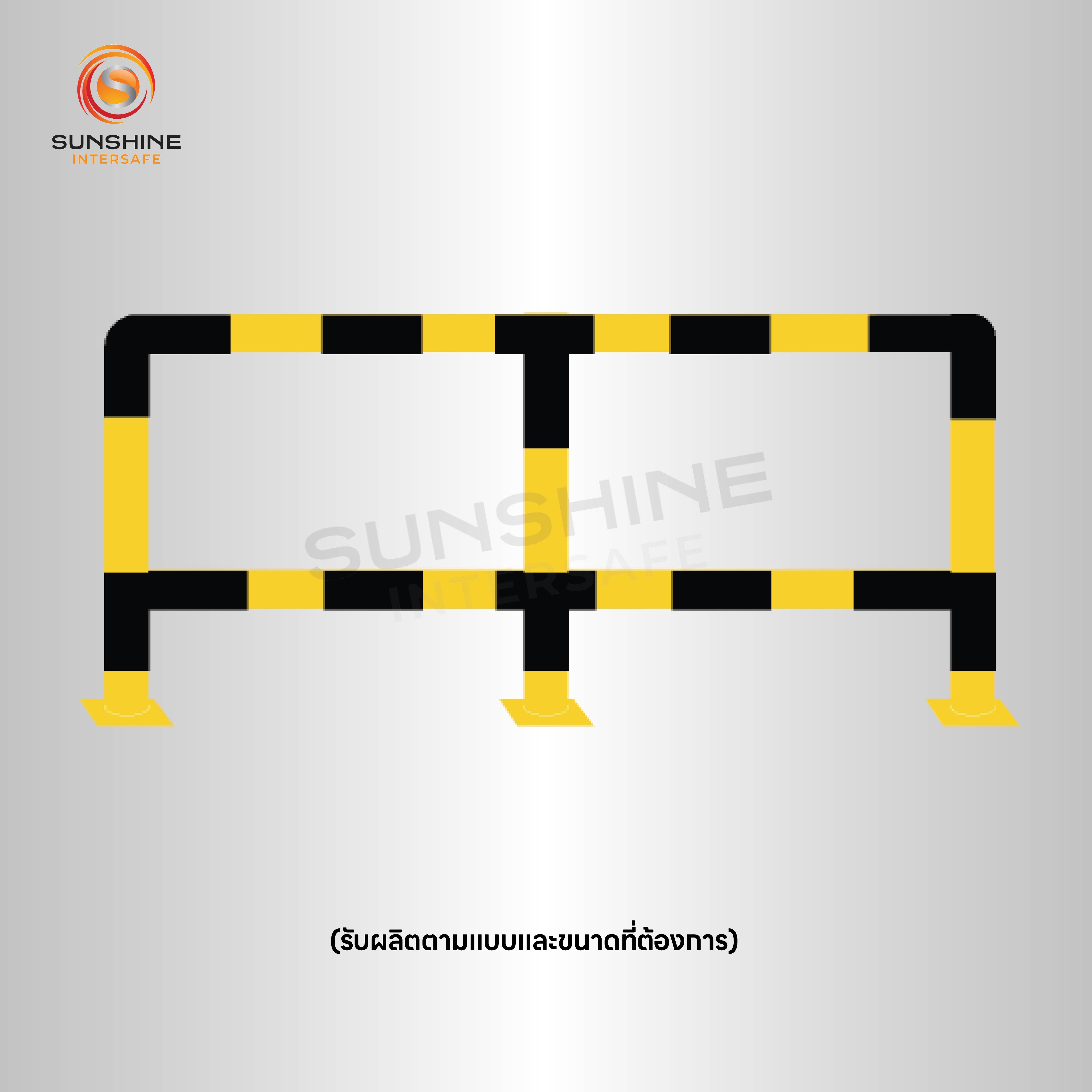เสาหลักสำหรับกันชน หรือกั้นเขตพื้นที่ ขนาด Dia 3 นิ้ว  (แบบคาน 2 ชั้น)